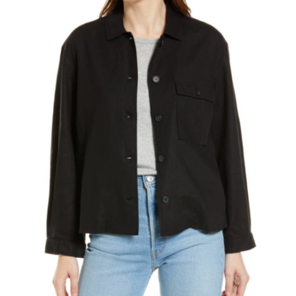 Treasure & Bond Black Linen Blend Jacket szS